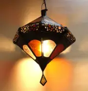 Moroccan Ceiling Lamp Handmade Light Fixture Authentic Lantern Red Nice Gift