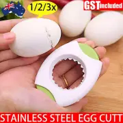 1-3X Egg Cutter Stainless Steel Boiled Egg Shell Topper Cutter Snipper Opener AU