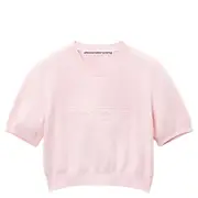 [Alexander Wang] Embossed Logo Ribbed Tee