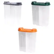 2500ml 2 Plastic Storage Container Crisper Box Grain Sealed