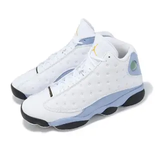 【NIKE 耐吉】休閒鞋 Air Jordan 13 Retro 男鞋 白 藍 皮革 Zoom 氣墊 AJ13 13代(414571-170)