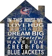 Fan Creations NHL Columbus Blue Jackets Unisex Blue Jackets House Sign, Team Color, 12 inch