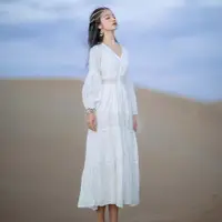 在飛比找ETMall東森購物網優惠-沙漠異域風情拍照顯瘦仙氣裙子