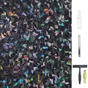 Window Privacy Film Total Blackout Decorative Window Film, Static Cling Darke...