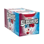 ICE BREAKERS Duo Fruit Plus Cool Cherry Sugar Free Breath Mints Tins, 1.3 oz ...