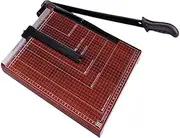 B4 Paper Cutter, Guillotine Trimmer 12 Sheet Capacity, Wooden Base Paper Slicer with Safety Blade Lock,for Home Office School