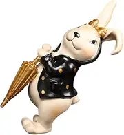 Home Decoration Garden Bunny Statue Car Ornaments Bunny Statue Centerpiece Garden Bunny Decor Camping Water Bottle Mini Bunny Figurines Rabbit Accessories Resin Light Luxury