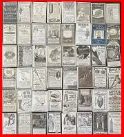 Lot 48 MINI Antique Victorian REPRO Old Time Ads~Junk Journal Scrapbook Collage+