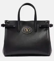 [Valentino Garavani] Valentino Garavani Antibes Small leather tote bag One Size black