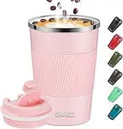Travel Coffee Mug Spill Proof 16 oz Insulated Coffee Mug with Leakproof Lid, Stainless Steel Vacuum Insulated Tumbler Thermal Coffee Cup for Hot and Cold Drinks -510ml,Pink