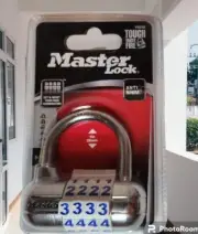 Master Lock Padlock 1523D 4-Digit Combination Number Lock - Blue