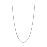 9ct White Gold Diamond Cut Wheat Chain Necklace 45cm