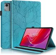 [CXTcase] for Lenovo Tab M11 2024 Case Embossed Tree PU Leather Case Wallet Flip Cover Stand Function Tablet Case for Lenovo Tab M11 - Blue