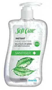 Diversey Soft Care Instant Hand Sanitizer Fragrance Free 500ML 6/ 12Pk
