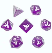 Violet Glitter Dragon Dice | Dnd Dice Set | Dungeons & Dragons