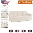 Machine Washable Non-Slip Sofa Slipcover for 3-Seater – Plush Jacquard Design