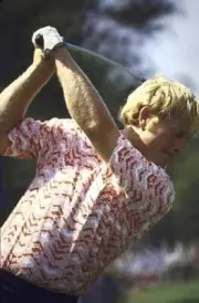 Golf PGA Championship Closeup of Jack Nicklaus in action during to- Old Photo