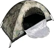 One Man Tent, Camouflage Tent 79x39x39 Portable Lightweight Ventilated Waterproof One Man Beach Outdoor for Hiking Camping