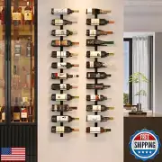 X-cosrack 24 Bottles Wall Mounted Wine Rack, Detachable Wall Hanging Bottle H