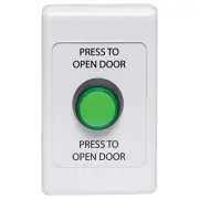 Dynalink Push To Open Wall Plate With Green LED Pushbutton Switch