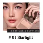Kathy Amrez 4D Bronzer & Glow Duo Highlight Shading # 01 Starlight Easy Light16g