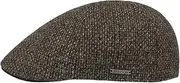 [Stetson] Texas Classic Wool Flat Cap - Men's Flat Cap - Men's Hat with Cotton Lining - Peaked Cap Autumn/Winter - Wool Cap