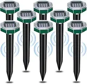 Solar Mole Repellent,4 Pack Mole Repellent Ultrasonic,Sonic Mole Repeller With Waterproof, Mole Control Voles, Gophers, Rats, Snakes and Rodents,Solar Mole Deterrent For Outdoor Lawn Garden Yards