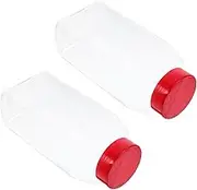 ZUNOXAZ 2pcs Castor Salad Dressing Shaker Bottle Salt Bottle Condiment Containers Condiment Squeeze Bottles Cheese Shaker Chili Flakes Shaker Soy Sauce Dispenser Condiment Pot Red The Pet