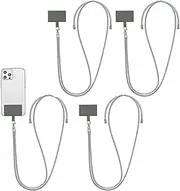4 Pack Cell Phone Straps with Pads as Phone Grip, 84-160CM Adjustable Mobile Phone Lanyards for Shoulder & Neck, Universal Crossbody Wrist Straps Lanyards Compatible with Most Phone Cases