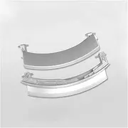 Cylinder Washing Machine Door Handle 9000331939 9000389973 9000534076，Compatible for Siemens，Compatible for Bosch，Washing Machine Handle Replacement(Silver)