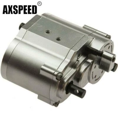 1 Pcs CNC 2-Speed Silver transfer case for 1:10 rc crawler truck scx10 4WD New