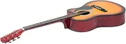 [Karrera] Acoustic Cutaway Guitar 40in - Sunburst with Bag Strings Picks Winder Strap