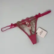Agent Provocateur Zuri Pink Gold Thong AP4 Large NWT