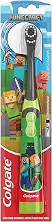 Colgate Kids Battery Powered Minecraft Toothbrush, Extra Soft Kids Battery Toothbrush with 1 AA Battery Included, Made for Ages 3 and Up, Features Easy On and Off Switch, Flat Lay Handle, 1 Count