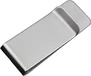 [YOFAN] Small Men's Slim Money Clip, Stainless Steel Credit Business Card Holder, Pocket Cash Wallet, 2-Inch, silver, Stainless Steel Money Clip