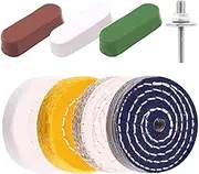Fenteer Buffing Wheel Kit Soft Comfortable Pads Cleaning Supplies for Bench Grinder