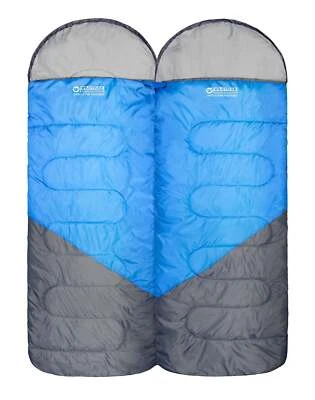 Wildtrak™ Gascoyne Twin Hooded Sleeping Bag, 5-10°C, Single or Double,