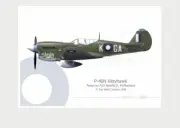 Warhead Illustrated P-40N Kittyhawk 75 Sq RAAF GA-K Aircraft Print