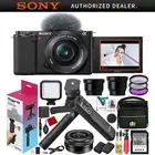 Sony ZV-E10 Mirrorless Camera + 16-50mm Lens + ACCVC1 Vlogger Kit Black Bundle