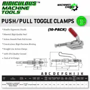 600LB 5/16-18 45 Degree Handle Clamp 10-Pack - Durable Fastener Bundle