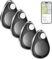 4 Pack GPS Tracker for Kids Dog Keys Hidden Anti-Removal GPS Tracker with Safety Pins Works with Apple Find My (iOS only) IP67 Waterproof Suitable for Children, Elderly, Pets, Backpack, Luggage