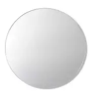 E Style Coco 100cm Iron/MDF Round Wall Mirror Hanging Home Room Decor White