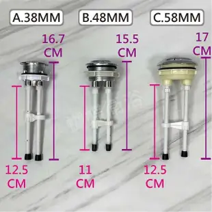 【蝴蝶衛浴】台製 歐式馬桶按鈕開關(38MM 按鍵式兩段沖水開關 沖水按鈕 歐式上押開關)