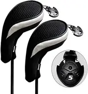 Andux Golf Hybrid Club Head Covers with Interchangeable No. Tag Pack of 2