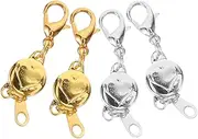 STOBOK DIY Magnetic Jewelry Clasps 4pcs Lobster Clasp for Necklace Bracelet Anklet Magnetic Buckles for Jewelry Making