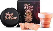 Viva La Flow Sterilizer Kit for Menstrual Cup & Period Disc - Microwave Sterilizer - with Cute Portable Sterilizer Case & Flushable Period Wipes - Menstrual Cup Cleaner Kit for Maximum Feminine Care