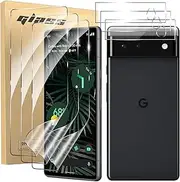 [AVAKOT] [3+3] Pack Elastic Skin Screen Protector for Google Pixel 6 Pro with Camera Lens Protector, Support Fingerprint Unlocking, 6.7 inch TPU Film for Google Pixel 6 Pro Screen Protector