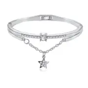 Star Bangle Star Cuff Bracelet Crystal Bracelets Jeweled Bangle Bracelet