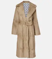 [Burberry] Burberry Shearling trench coat UK 8 beige