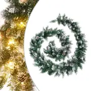 Christmas Garland with LED Lights Green PVC Xmas Decoration 2.7 m/5.2 m vidaXL